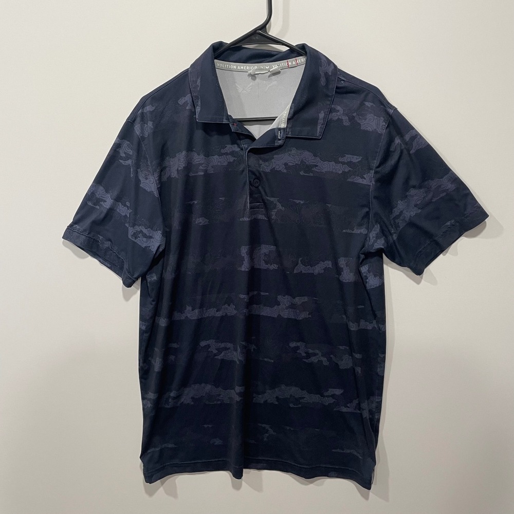 Puma Volition‎ America Golf Polo Shirt Mens Performance Athletic Pattern Size XL